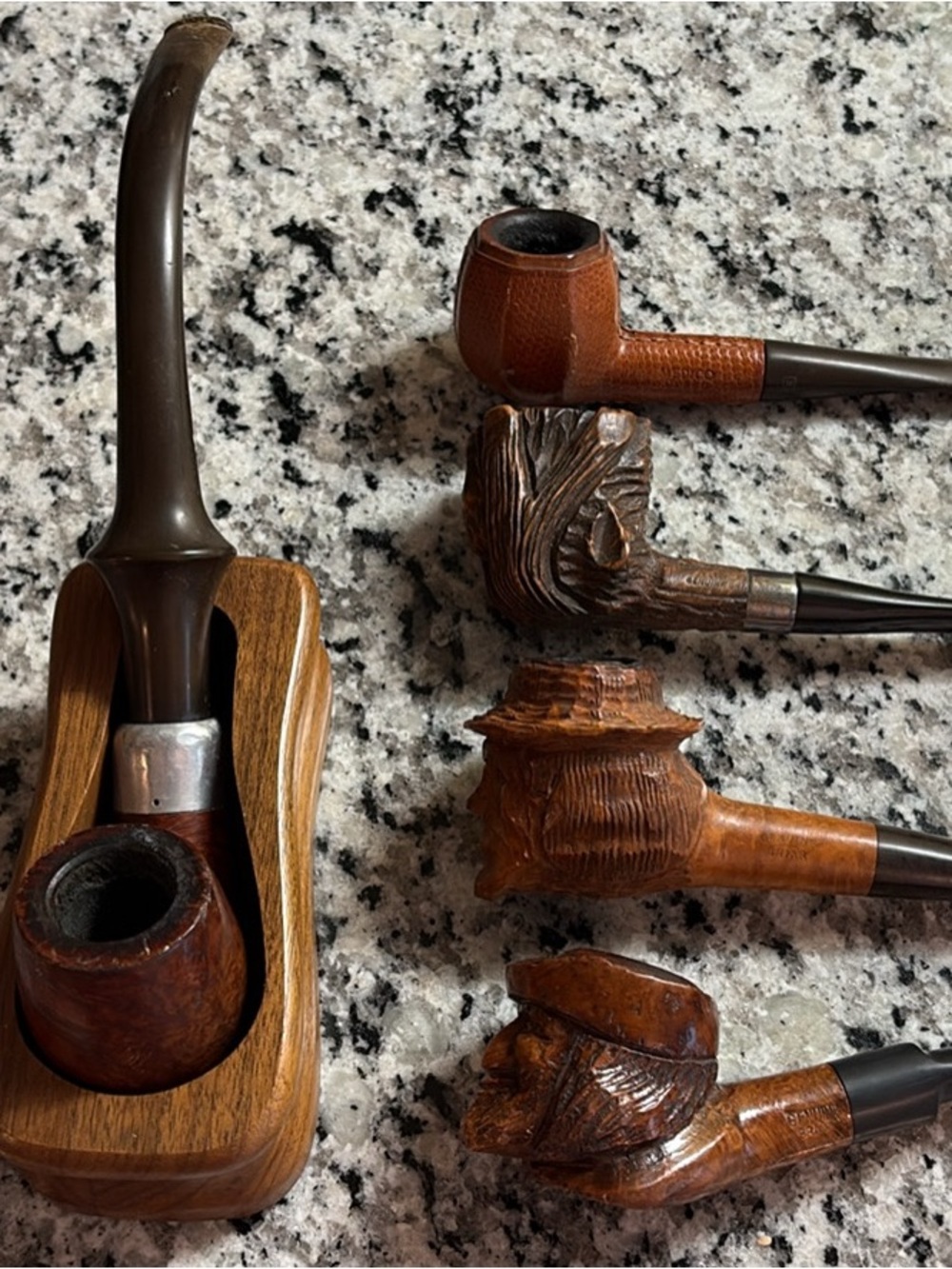 Hand-Carved Brown Briar Tobacco Pipe - Classic Men Grooming Accessory (5)
